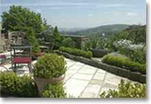 Vue des terrasses du château